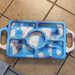 Blue and White Serving Tray